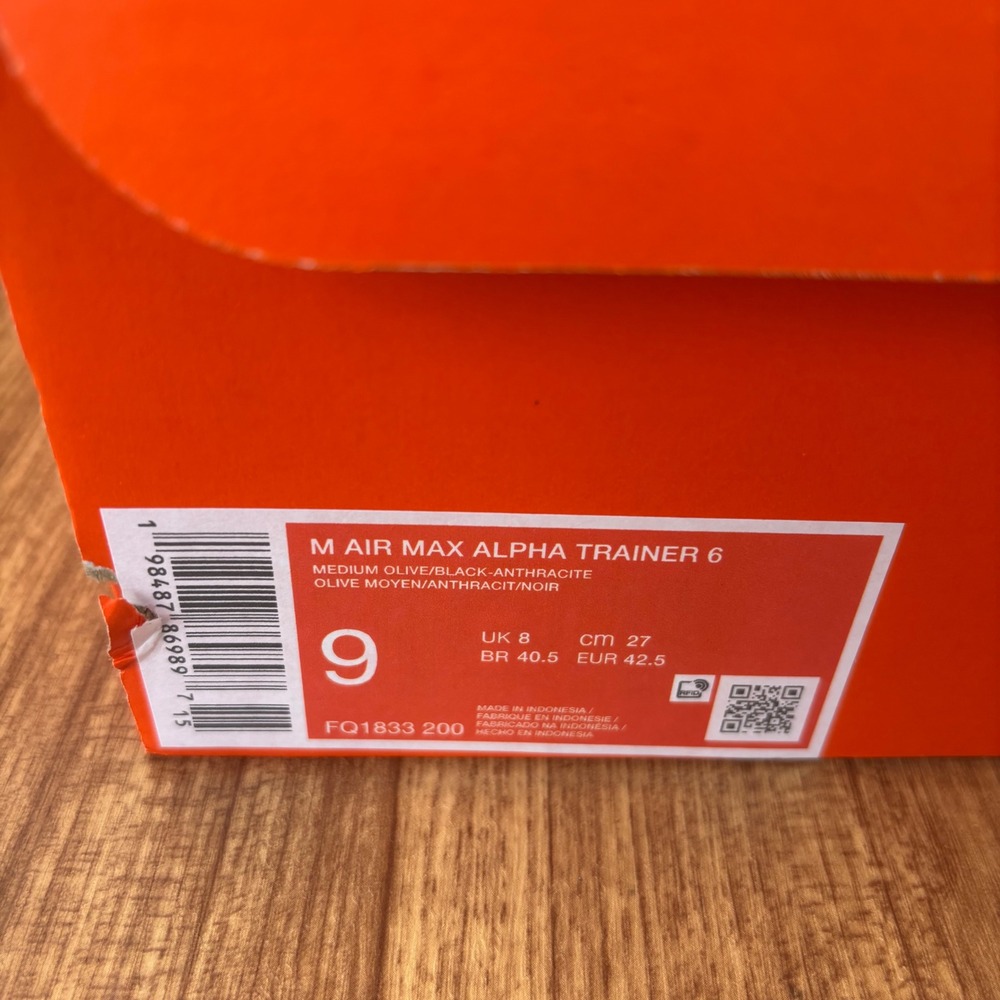 NEW Nike Air Max Alpha Trainer 6 Mens 9 Olive Black FQ1833-200 Training Shoes - Picture 7 of 7
